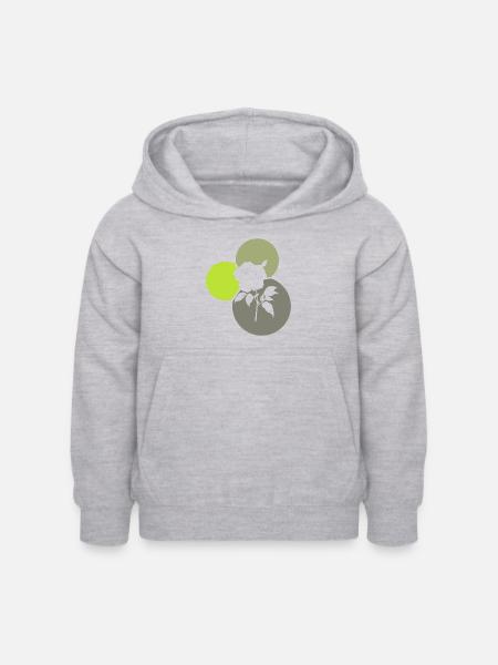 Floristik Blumenstrauß - Kinder Hoodie - Hellgrau meliert