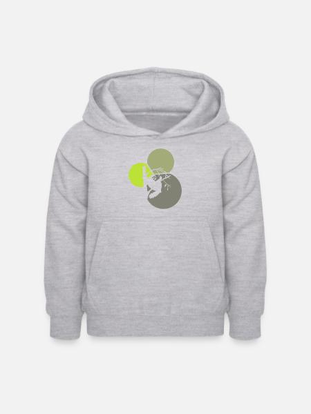 Rest Faultier - Kinder Hoodie - Hellgrau meliert