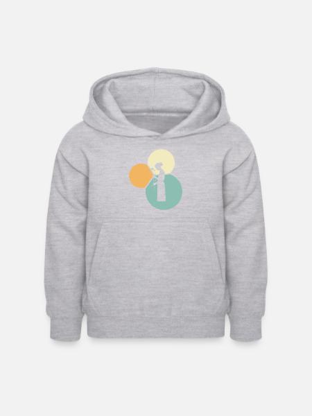 Blumenstrau Flower Power - Kinder Hoodie - Hellgrau meliert