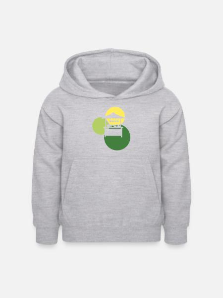 Imbiss Mahlzeit - Kinder Hoodie - Hellgrau meliert