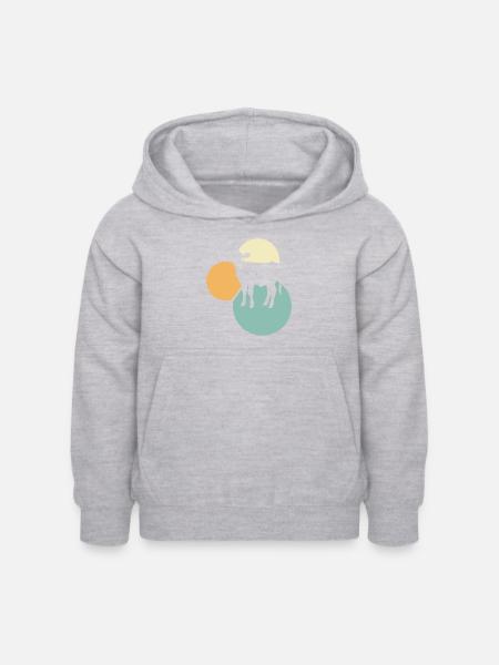 Vegan Speise Fleisch - Kinder Hoodie - Hellgrau meliert