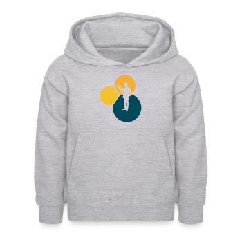 Traitement du juge - Sweat à capuche Enfant - gris clair chiné - Devant - AI Model Kid Female (0cm)