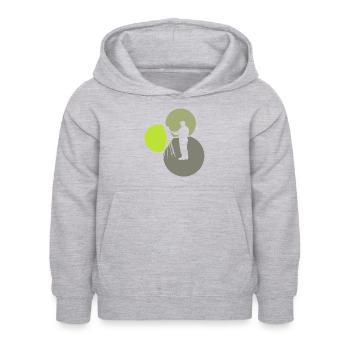 Peintre en peinture - Sweat à capuche Enfant - gris clair chiné - Devant - AI Model Kid Female (0cm)