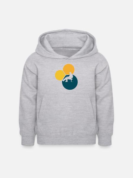 Fischen Fischerei Angler - Kinder Hoodie - Hellgrau meliert