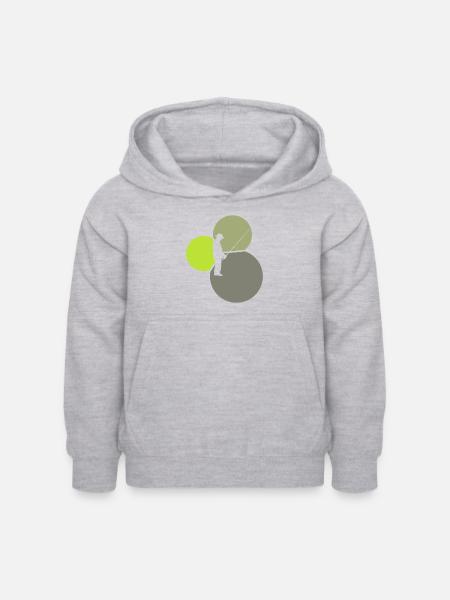 Fischen Sportfischer Fischerei - Kinder Hoodie - Hellgrau meliert