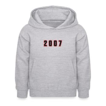 2007 Jahr Zahl - Kinder Hoodie - Hellgrau meliert - Vorne - AI Model Kid Female (0cm)