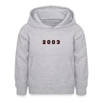 2003 Jahr Zahl - Kinder Hoodie - Hellgrau meliert - Vorne - AI Model Kid Female (0cm)