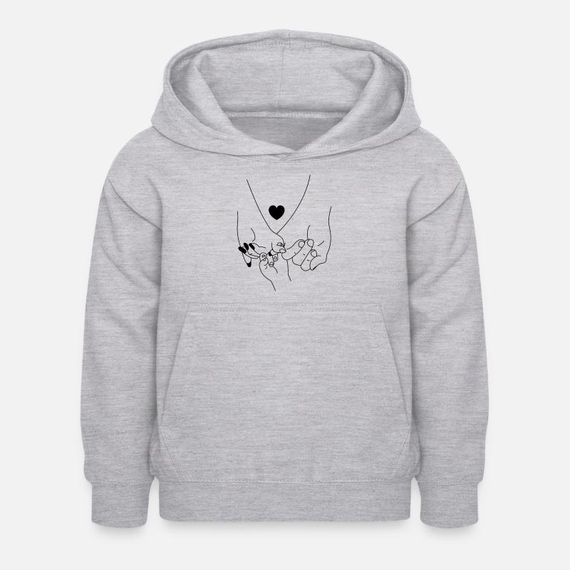 Mains - Sweat à capuche Enfant - gris clair chiné