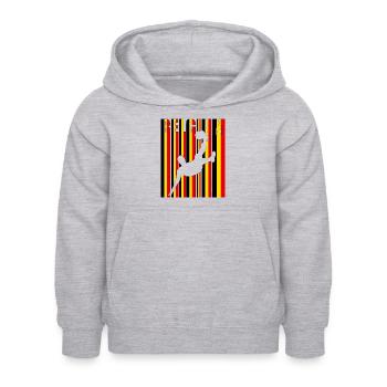 Joueur de football Belgique Coupe du monde - Sweat à capuche Enfant - gris clair chiné - Devant - AI Model Kid Female (0cm)
