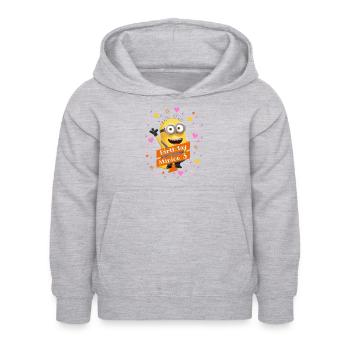 Minions Birthday Minion 3 - Kids Hoodie - light heather grey - Front - AI Model Kid Female (0cm)