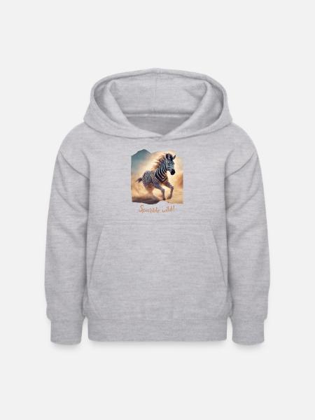 Sparkle wild - Kinder Hoodie - Hellgrau meliert