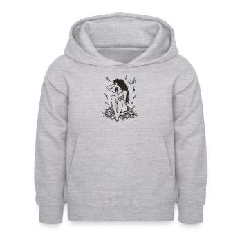 Rich Girl - Kinder Hoodie - Hellgrau meliert - Vorne - AI Model Kid Female (0cm)