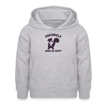 Niedliches Eichhörnchen für Eichhörnchenliebhaber - Kinder Hoodie - Hellgrau meliert - Vorne - AI Model Kid Female (0cm)