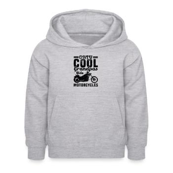 Only cool grandpa's ride motorcycle - Kids Hoodie - light heather grey - Front - AI Model Kid Female (0cm)