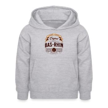 Département 67 Département Du Bas-Rhin France - Sweat à capuche Enfant - gris clair chiné - Devant - AI Model Kid Female (0cm)