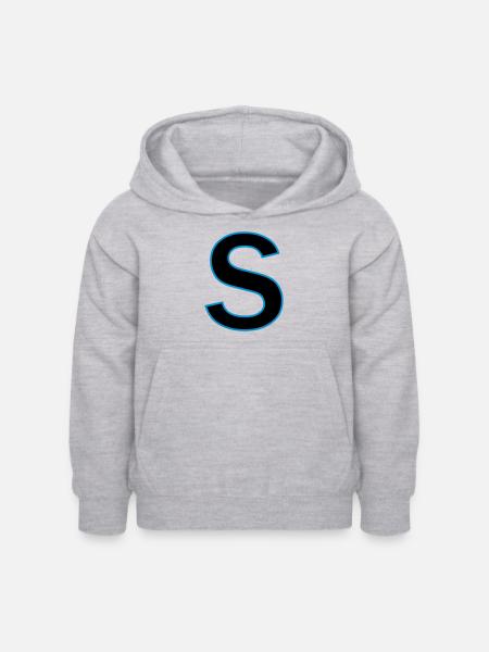 Buchstaben s Vektor - Kinder Hoodie - Hellgrau meliert