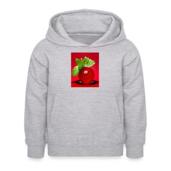 Fraise - Sweat à capuche Enfant - gris clair chiné - Devant - AI Model Kid Female (0cm)