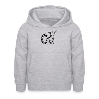 Cartoon Kitten - Kids Hoodie - light heather grey - Front - AI Model Kid Female (0cm)
