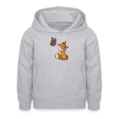 Volpe e farfalla - Design per bambini e neonati - Felpa con cappuccio per bambini