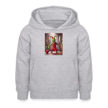 Gemüse Apocalypse Monster Chili Harlekin - Kinder Hoodie - Hellgrau meliert - Vorne - AI Model Kid Female (0cm)