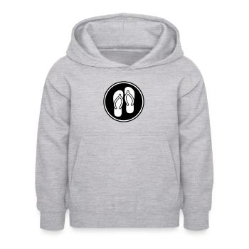 Flip-flops icon - Kids Hoodie - light heather grey - Front - AI Model Kid Female (0cm)
