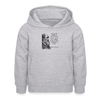 Zitieren Darwin Biologie Evolutionstheorie - Kinder Hoodie - Hellgrau meliert - Vorne - AI Model Kid Female (0cm)