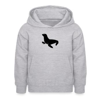 seehund tier - Kinder Hoodie - Hellgrau meliert - Vorne - AI Model Kid Female (0cm)