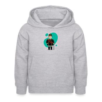Porträt Otto von Bismarck - Kinder Hoodie - Hellgrau meliert - Vorne - AI Model Kid Female (0cm)