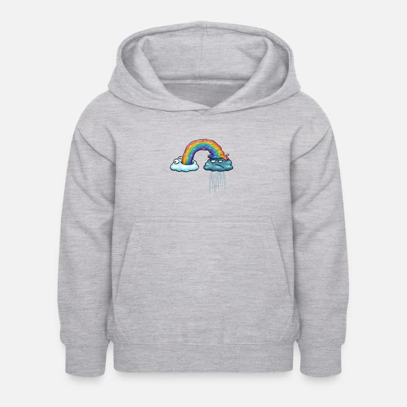 Rainbow Cloud - Kids Hoodie - light heather grey