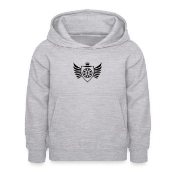 Roulette Casino Shield - Sweat à capuche Enfant - gris clair chiné - Devant - AI Model Kid Female (0cm)