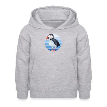 Papageitaucher Puffin Papagei Lunde Vogel Geschenk - Kinder Hoodie - Hellgrau meliert - Vorne - AI Model Kid Female (0cm)
