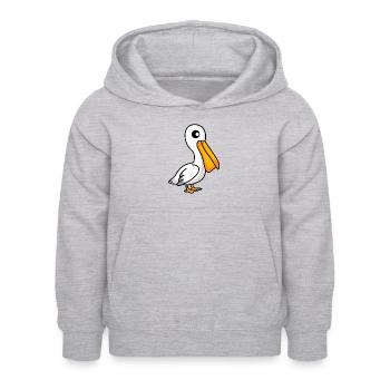 Pelikan Comic Animal - Sweat à capuche Enfant - gris clair chiné - Devant - AI Model Kid Female (0cm)
