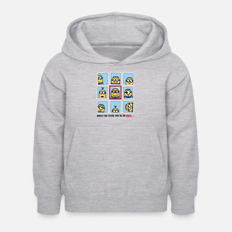 Minions Home Office Problems - Kids Hoodie - light heather grey