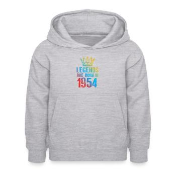 1954 legends born in - Kinder Hoodie - Hellgrau meliert - Vorne - AI Model Kid Female (0cm)
