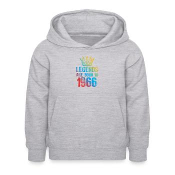 1966 Legends Born In - Kids Hoodie - light heather grey - Front - AI Model Kid Female (0cm)