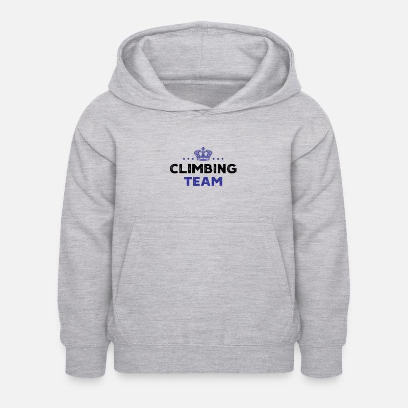 Climbing Team - Kinder Hoodie - Hellgrau meliert