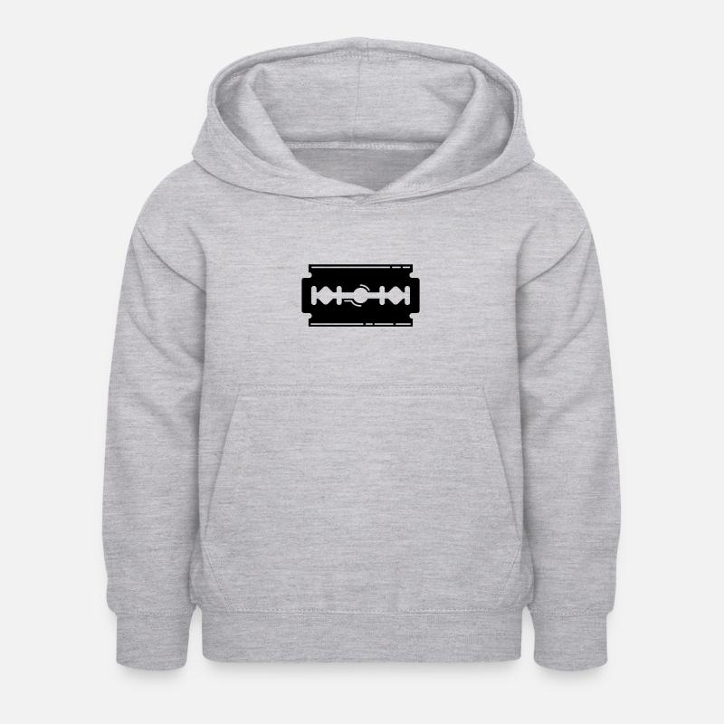 Razor Blade Icon Icon - Kids Hoodie - light heather grey
