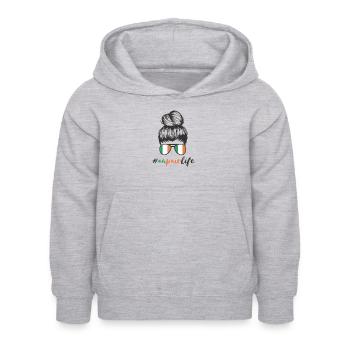 Au Pair Auslandsjahr Irland Reise #Aupairlife Girl - Kinder Hoodie - Hellgrau meliert - Vorne - AI Model Kid Female (0cm)