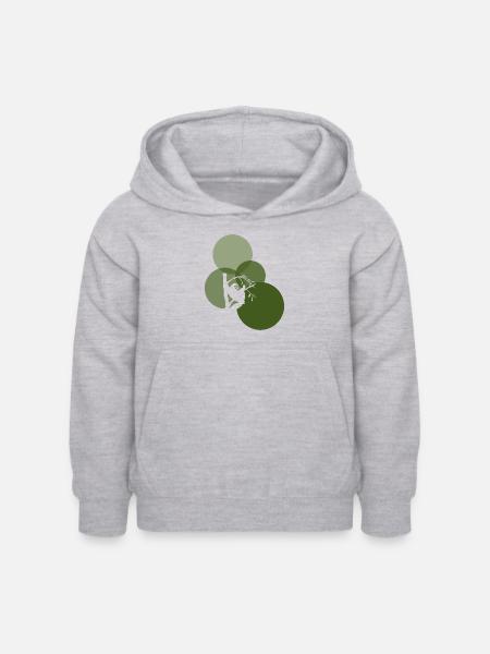 Rest Chill Faul - Kinder Hoodie - Hellgrau meliert