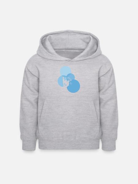 Faul Rest Schlafen - Kinder Hoodie - Hellgrau meliert