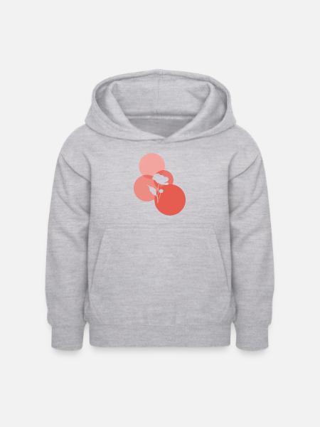 Floristik Botanisch - Kinder Hoodie - Hellgrau meliert
