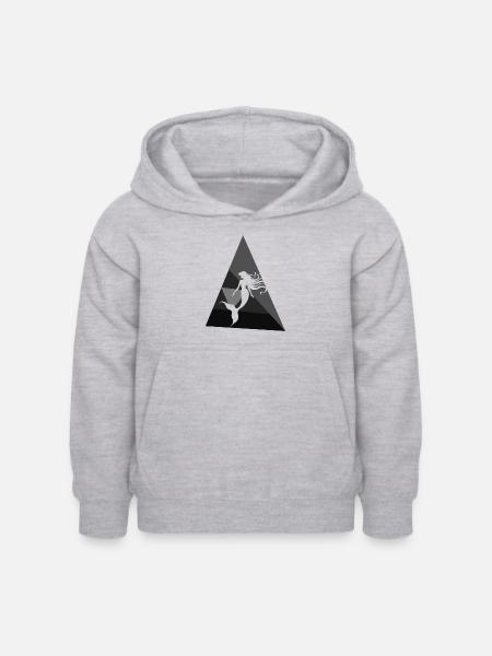 Fabelwesen Marina Neptun - Kinder Hoodie - Hellgrau meliert