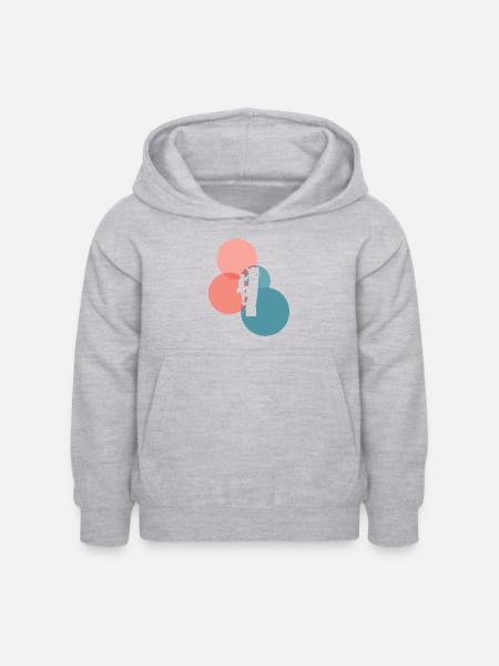Kletteraffe Klettern Aufstieg - Kinder Hoodie - Hellgrau meliert