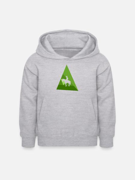 Cowboy Ranch Sattel - Kinder Hoodie - Hellgrau meliert