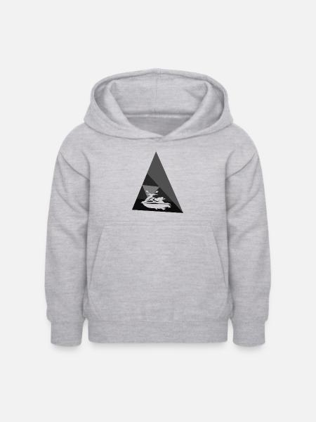 Jetski Jet Ski - Kinder Hoodie - Hellgrau meliert
