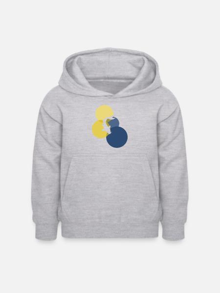 Koi Fisch Fischkopf - Kinder Hoodie - Hellgrau meliert
