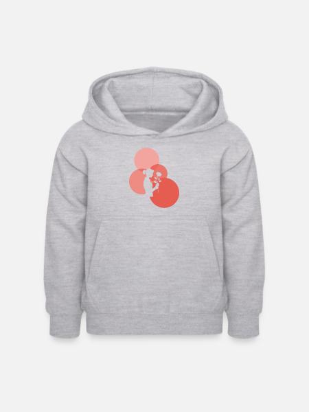 Floristik Botanisch Blumenstrau - Kinder Hoodie - Hellgrau meliert