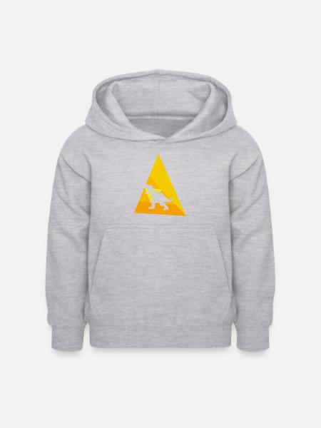 Urzeit Trex - Kinder Hoodie - Hellgrau meliert