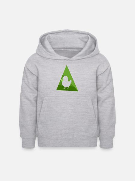 Hühnerstall Huhn Ei - Kinder Hoodie - Hellgrau meliert