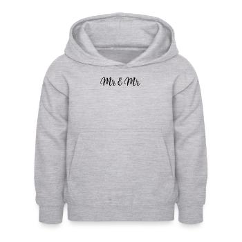 Mr & Mr gay wedding design for men - Kids Hoodie - light heather grey - Front - AI Model Kid Female (0cm)